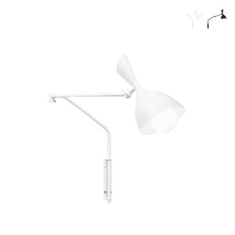 Luce-Ambiente-Design Aplique De Metal Con Pantalla Orientable Estilo Industrial Morgan - Blanco