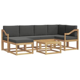 vidaXL Conjunto De Sof&aacute;s De Exterior 7 Pcs Blanco Y Antracita Vidaxl