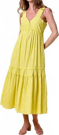 Cleobella Ivette Midi Dress In Green Sheen