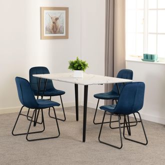 Seconique Marlow & Lukas Dining Set in Blue