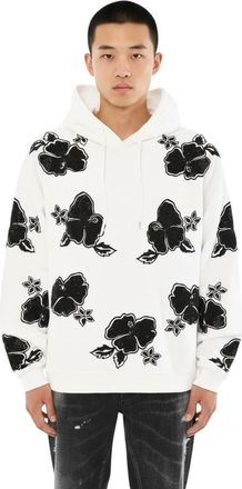 Dsquared2 White Oversized Floral Hoodie