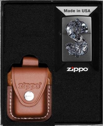 OEM Encendedor Zippo Tatto Dollar Design Set De Regalo N.&deg; 4