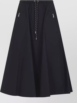 Moncler cotton midi a-line skirt