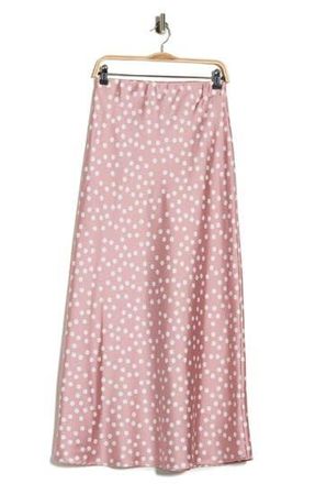 Renee C Polka Dot Print Maxi Skirt in Pink at Nordstrom Rack, Size X-Small