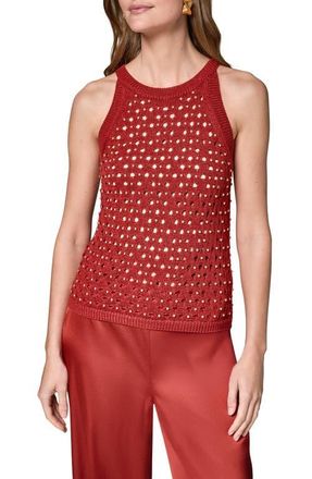 DKNY Hotfix Cotton Blend Sweater Vest in Sunbaked at Nordstrom, Size X-Large