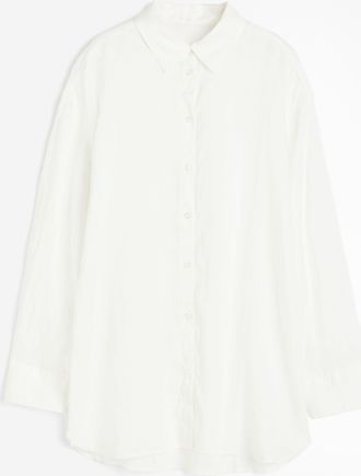 H&M Longbluse aus Leinen - White