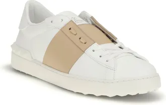 Valentino Garavani Mens Open Sneakers Bianco-Sahara Beige-Bianco Bianco/sahara Beige/bianco