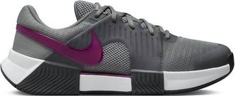 Nike Men Hard Court Zoom Gp Challenge 1 Tennis Shoe In Smoke Grey/dark Smoke Grey/photon Dust/sangria