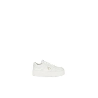 Prada Downtown Bold Perforated Leather Sneakers - Dames - Schoenen - Wit - Maat: 40 EU Leer