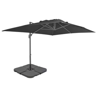 vidaXL Sombrilla De Jard&iacute;n Con Base Port&aacute;til Gris Antracita Vidaxl