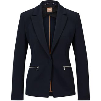 HUGO BOSS Womens Blazer in Dark Blue 404 - Size 6 UK