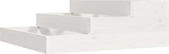 vidaXL Vidaxl - Jardinera De Madera Maciza De Pino Blanco 78x78x27 Cm