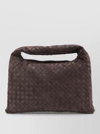 Bottega Veneta hop small suede clutch bag
