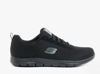 Skechers Work 77210ec Ghenter - Bronaugh Sr Womens Occupational Trainers Black Textile - Size UK 2.5