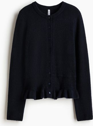 H&M Cardigan in Pointellestrick - Blue