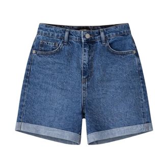 Goldenim Paris Korte Broeken, Dames, Blauw, W26, Denim, Short Denim