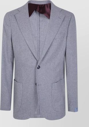 Barba cashmere wool single-breasted suit jacket