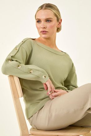 Roman Buttoned Knit Jumper