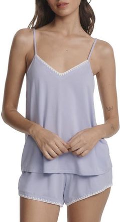 Eberjey Frida Camisole & Shorts Pajamas in Lavender Dusk/ivory at Nordstrom, Size X-Large