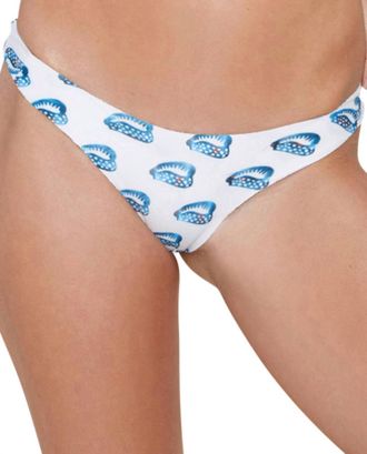 Stone Fox Swim Malibu Moderate Bikini Bottom In Sfs Conch Shell
