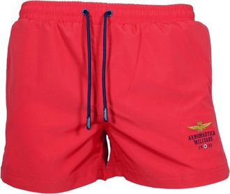 Aeronautica Zwembroek Heren Met Geborduurd Logo Rood - Heren - Strandmode - Rood - XL - Badmode