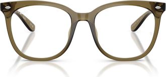 Ray-Ban 53mm Square Optical Glasses in Green at Nordstrom