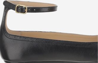 Chlo&eacute; Womens Mixed Leather Ballerina Flats Black