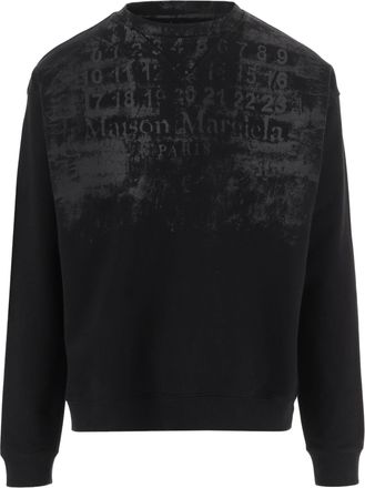 Maison Margiela Black Iconic Digital Print Cotton Sweatshirt