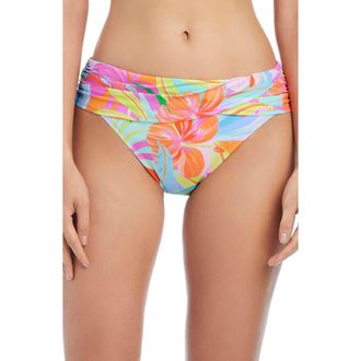 Bleu Rod Beattie Sarong Hipster Bikini Bottoms in Turquoise Multi at Nordstrom, Size 12