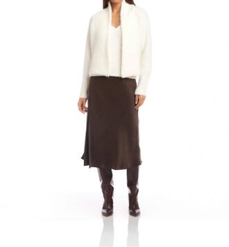 Fifteen Twenty Cely Cropped Cardigan In Cream