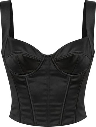 Dolce & Gabbana Mouwloze Tops - Dames - Tops zonder mouwen - Zwart - S - Polyester - Tops