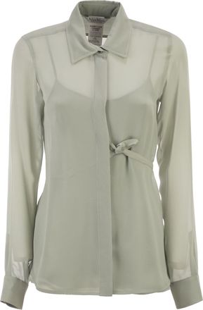 Max Mara Mxmgolfo zijden chiffon overhemd met bijpassende top