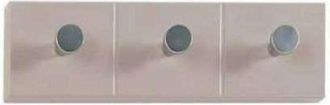 HERDASA Percha Mod. 247 De Pared Moderna 3 Colgadores Varios Colores A Elegir 10 Cm(alto)33 Cm(ancho)4 Cm(largo) Color Blanco