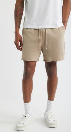 BP. Frayed Terry Sweat Shorts in Tan Teak at Nordstrom, Size Xx-Large