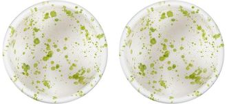 Rosanna Tabletop Set Of 2 Love Bowl Dipping Dishes - Heavy Splatter