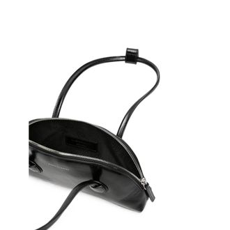 Margesherwood Crinkled Calf Leather Shoulder Bag - Black