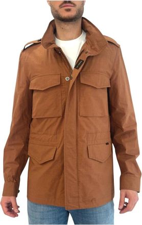 Moorer Classica Field Jacket - Heren - Zomerjassen - Bruin - M - Katoen - Jassen