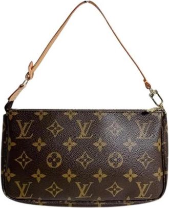 Louis Vuitton Pre-owned Vintage Pouch - Dames - Vintage Schoudertas - Bruin - ONE Size - Vintage