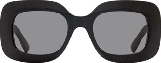 Gucci GG1695S Rectangular Oversized Sunglasses - Black