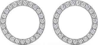 Pompeii3 1/4Ct Circle Diamond Earrings in White, Yellow, or Rose Gold Lab Grown