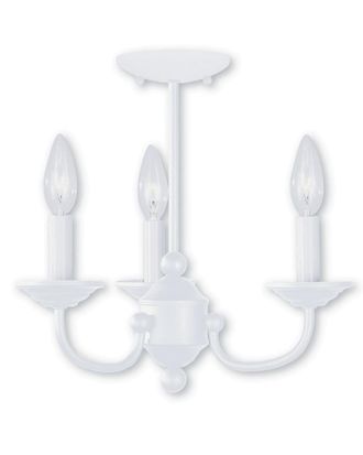 Livex Lighting Livex Home Basics 3-Light White Mini Chandelier