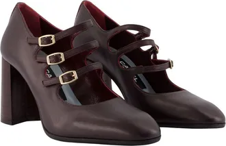 Carel Womens Keel Flex Pumps - Carel Leather Burgundy Shoes