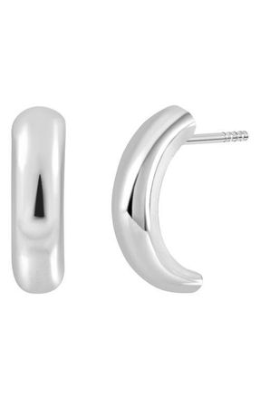 Bony Levy BLG 14K White Gold Half Hoop Earrings at Nordstrom