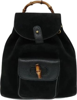 Gucci Pre-owned Backpacks, female, Black, Size: ONE SIZE Pre-owned Bamboo Backpack