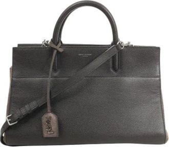 Saint Laurent Pre-owned Handbags, female, Gray, Size: ONE SIZE Pre-owned Cabas Rive Gauche