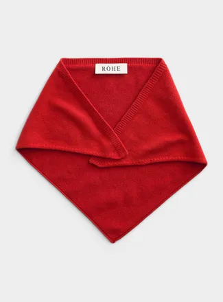 R&oacute;he Womens Small triangular wool scarf