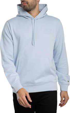 Lacoste Pullover Hoodie Met Reli&euml;flogo, Blauw
