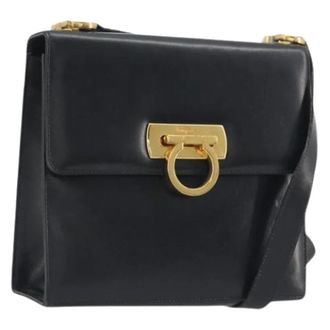 Ferragamo Pre-owned Shoulder Bag - Dames - Pre-owned - Zwart - Maat: ONE Size Leer