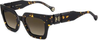Carolina Herrera Havana Zonnebril Bruin Getint - Dames - Zonnebrillen - Bruin - 49 MM - Accessoires