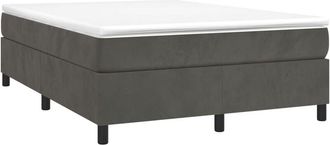 vidaXL Estructura de cama sin colchón terciopelo gris oscuro 140x200cm Vidaxl